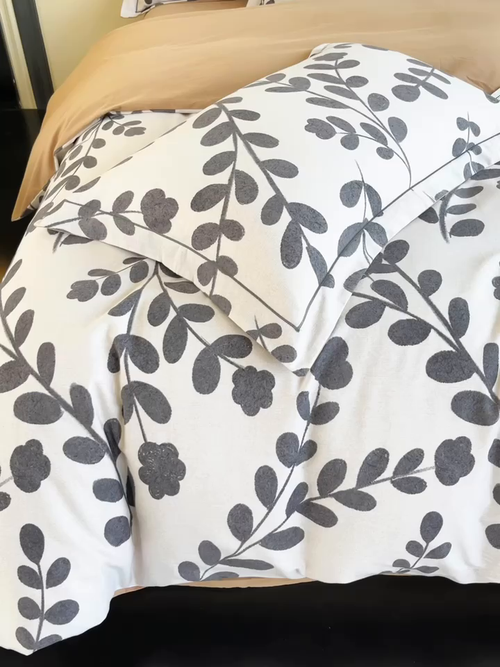 91家纺网 家纺一手货源 找家纺 艾迪尚家纺 2025新款生态全棉纯棉磨毛印花四件套 上春山-米