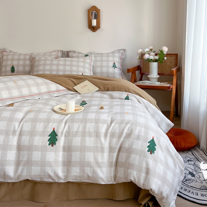 91家纺网 家纺一手货源 找家纺 艾迪尚家纺 2025新款生态全棉纯棉磨毛印花四件套 圣诞序曲