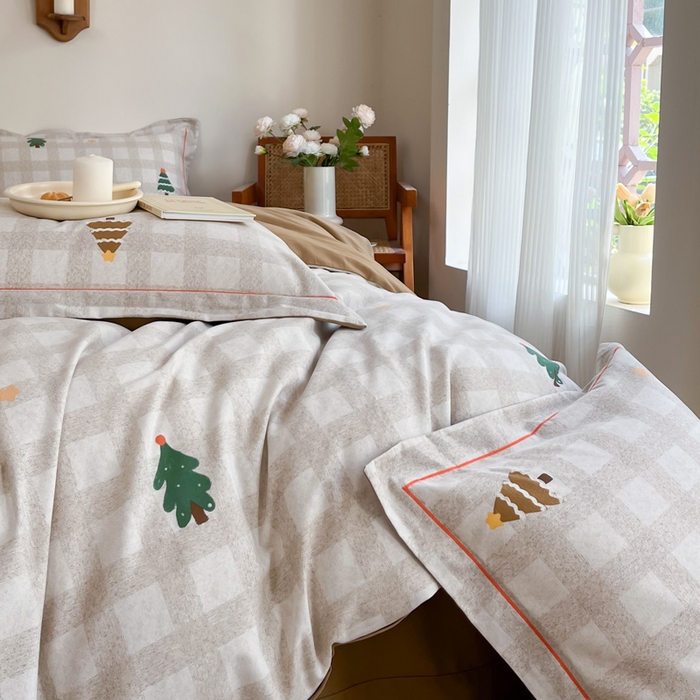 91家纺网 家纺一手货源 找家纺 艾迪尚家纺 2025新款生态全棉纯棉磨毛印花四件套 圣诞序曲