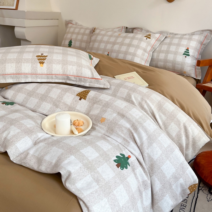 91家纺网 家纺一手货源 找家纺 艾迪尚家纺 2025新款生态全棉纯棉磨毛印花四件套 圣诞序曲