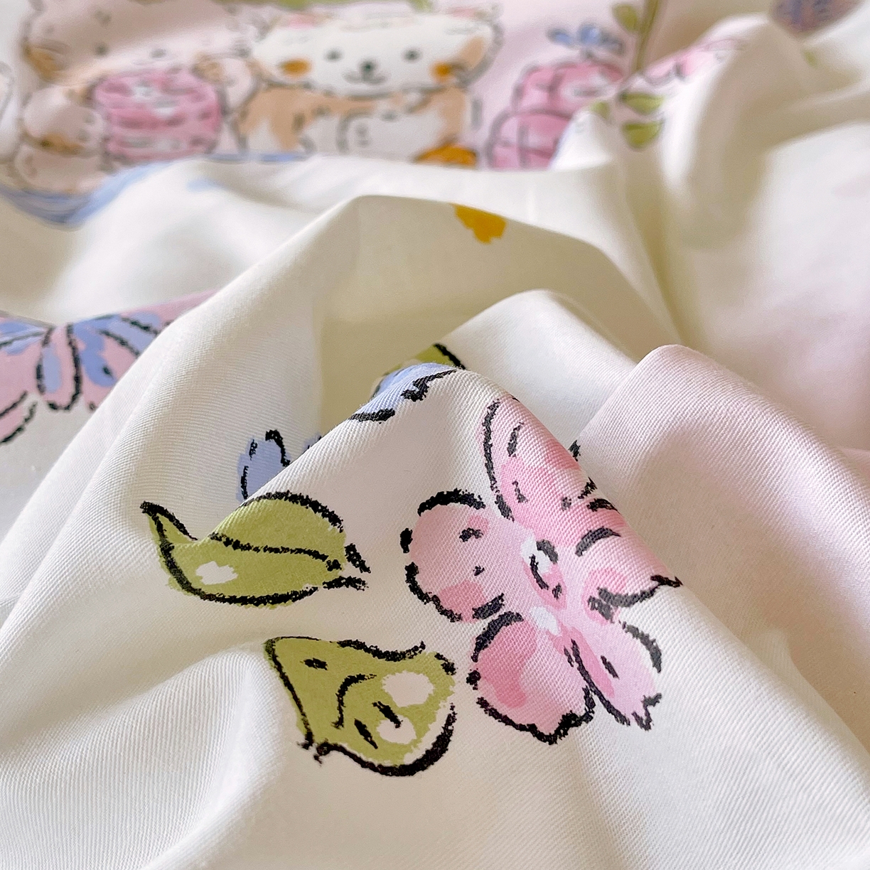 91家纺网 家纺一手货源 找家纺 金鑫汇家纺 2025新款A类全绗缝夹棉印花枕套 喵喵日记