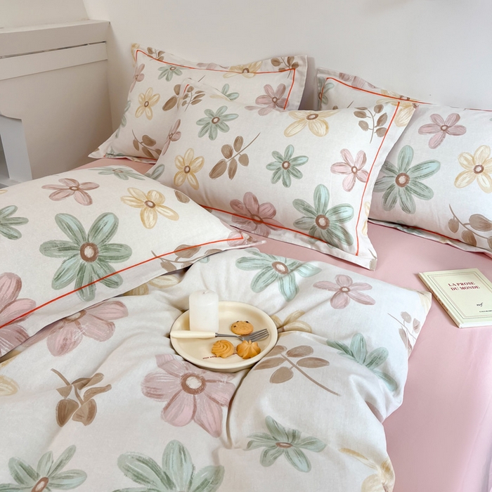 91家纺网 家纺一手货源 找家纺 艾迪尚家纺 2025新款生态全棉纯棉磨毛印花四件套 向阳