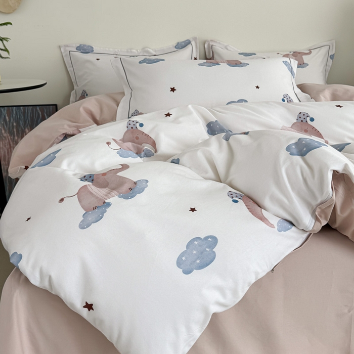 91家纺网 家纺一手货源 找家纺 艾迪尚家纺 2025新款生态全棉纯棉磨毛印花四件套 向云端-米