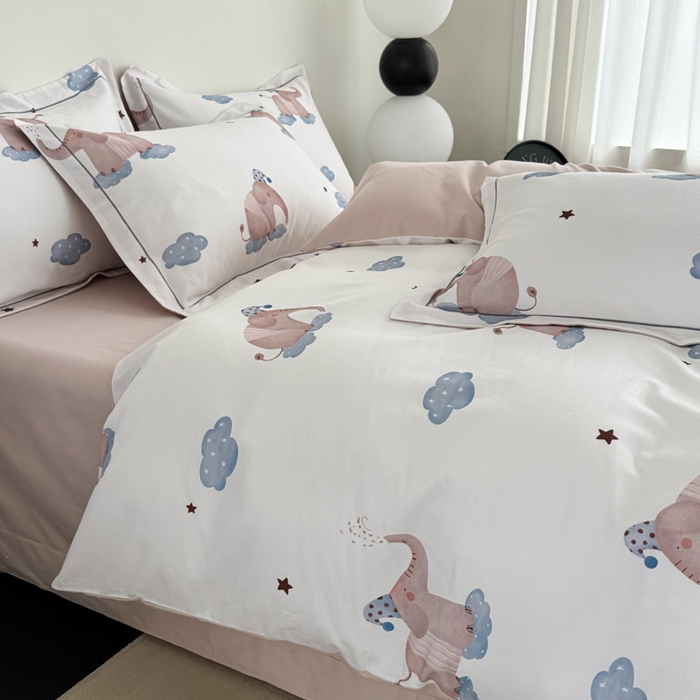 91家纺网 家纺一手货源 找家纺 艾迪尚家纺 2025新款生态全棉纯棉磨毛印花四件套 向云端-米