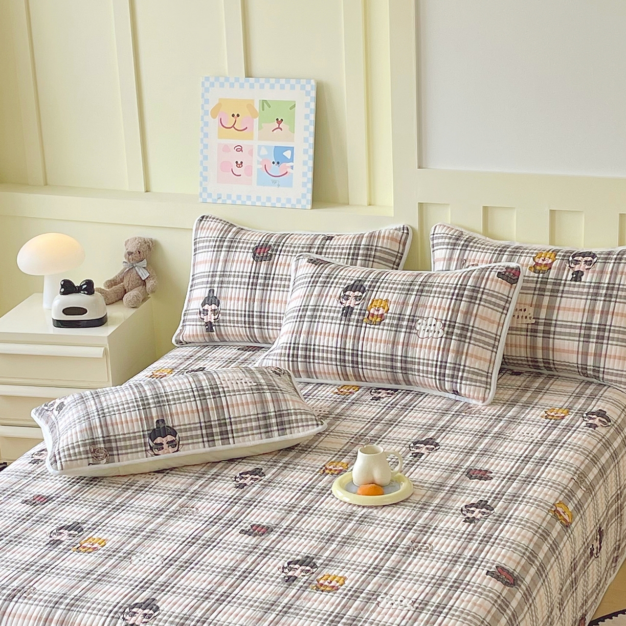 91家纺网 家纺一手货源 找家纺 金鑫汇家纺 2025新款A类全绗缝夹棉印花枕套 无畏申公豹·咖