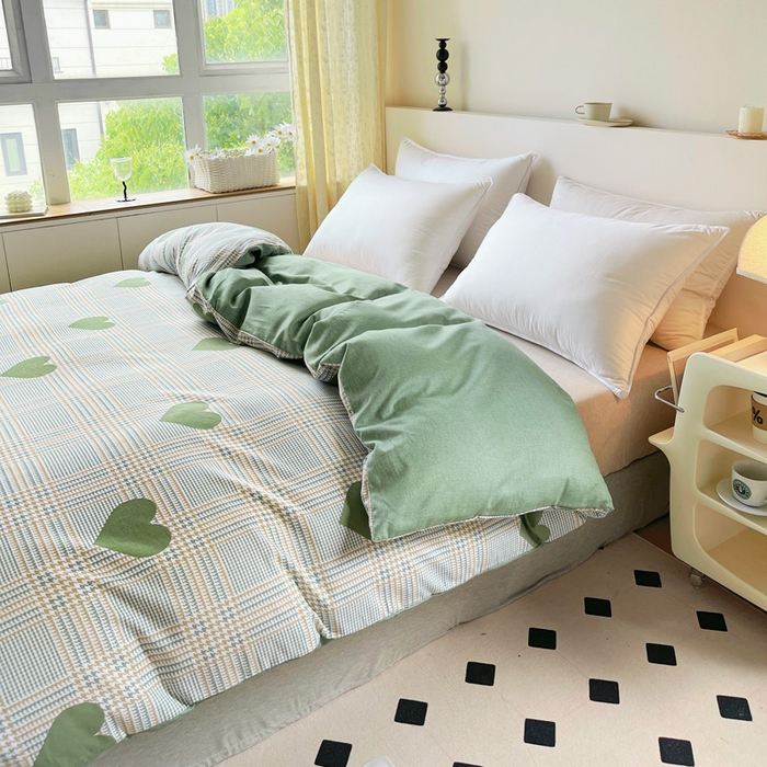 91家纺网 家纺一手货源 找家纺 艾迪尚家纺 2025新款生态全棉纯棉磨毛印花四件套 心动时刻