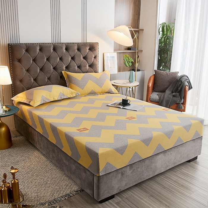 91家纺网 家纺一手货源 找家纺 （总）艾迪尚家纺 2025新款生态全棉纯棉磨毛印花单品系列-单床笠床笠单件