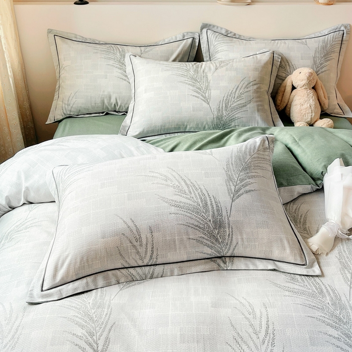 91家纺网 家纺一手货源 找家纺 艾迪尚家纺 2025新款生态全棉纯棉磨毛印花四件套 叶雨婆裟