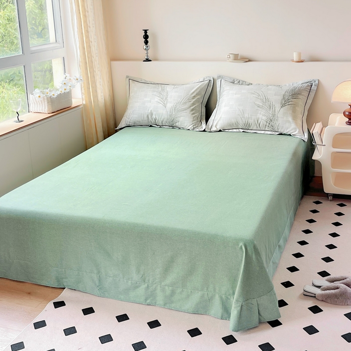 91家纺网 家纺一手货源 找家纺 艾迪尚家纺 2025新款生态全棉纯棉磨毛印花四件套 叶雨婆裟