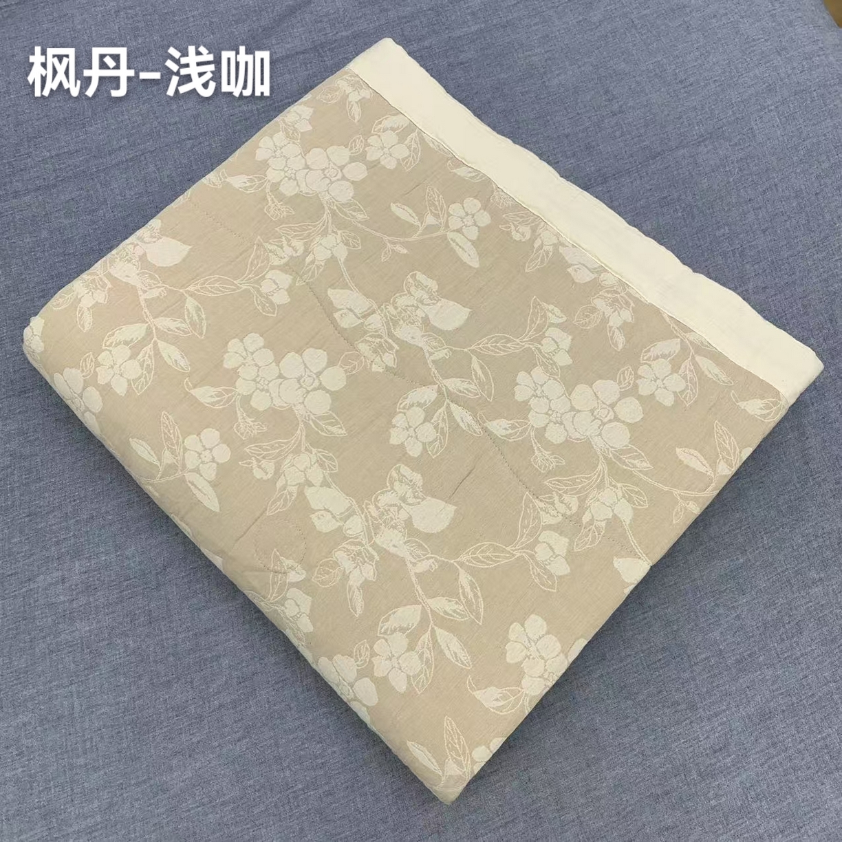 91家纺网 家纺一手货源 找家纺 （总）鲁爱家纺供货2025新款棉麻手包边夏被（纯跑量）