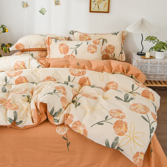 91家纺网 家纺一手货源 找家纺 艾迪尚家纺 2025新款生态全棉纯棉磨毛印花四件套 怡悦