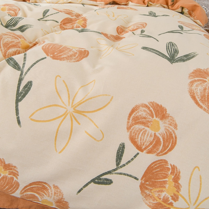 91家纺网 家纺一手货源 找家纺 艾迪尚家纺 2025新款生态全棉纯棉磨毛印花四件套 怡悦