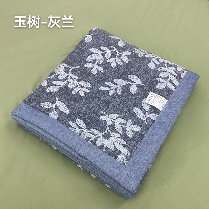 91家纺网 家纺一手货源 找家纺 （总）鲁爱家纺供货2025新款棉麻手包边夏被（纯跑量）