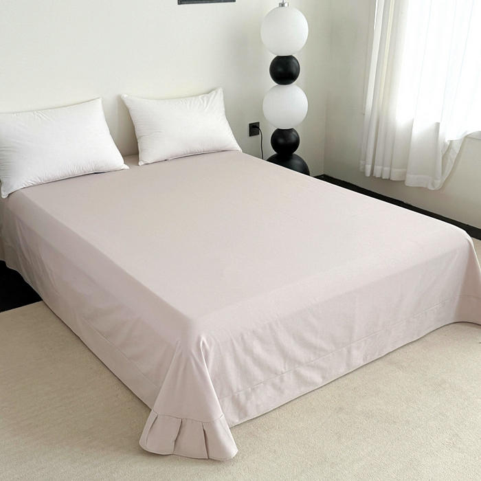 91家纺网 家纺一手货源 找家纺 艾迪尚家纺 2025新款生态全棉纯棉磨毛印花四件套 樱花雪-灰