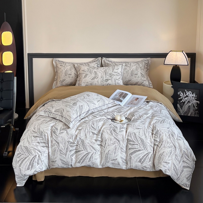 艾迪尚家纺 2025新款生态全棉纯棉磨毛印花四件套 樱若