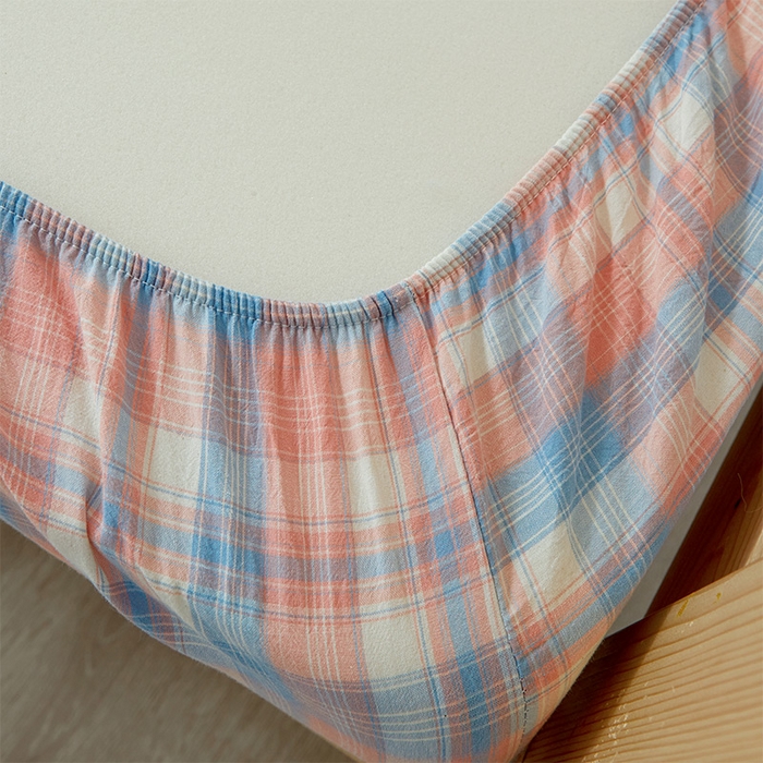 91家纺网 家纺一手货源 找家纺 鸣升家纺 2025新款全棉纯棉色织水洗棉学生宿舍床三件套上下铺三件套六件套 星空粉