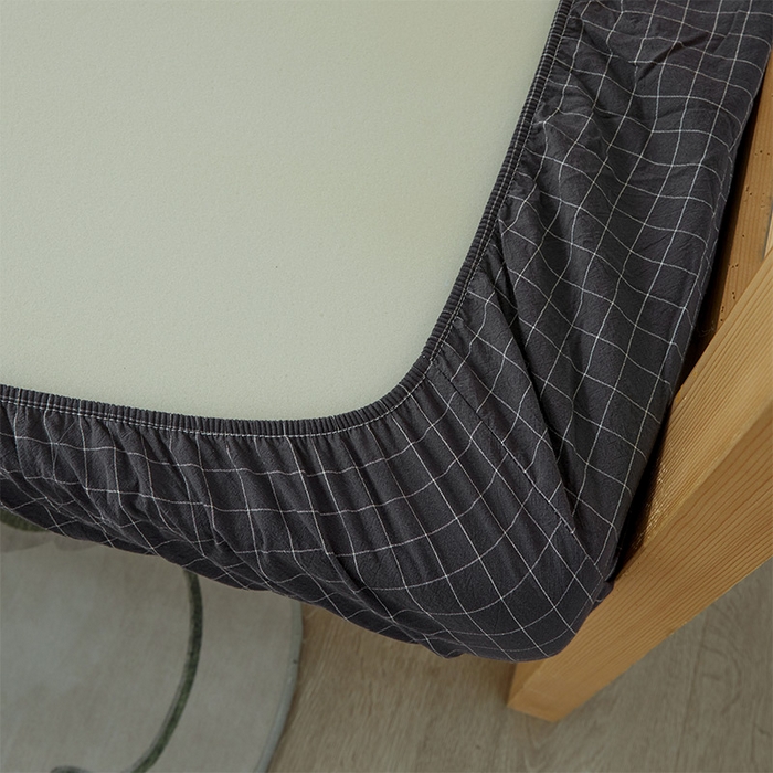 91家纺网 家纺一手货源 找家纺 鸣升家纺 2025新款全棉纯棉色织水洗棉学生宿舍床三件套上下铺三件套六件套 新灰格