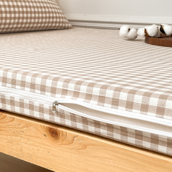 91家纺网 家纺一手货源 找家纺 鸣升家纺 2025新款全棉纯棉色织水洗棉学生宿舍床三件套上下铺三件套六件套 米小格