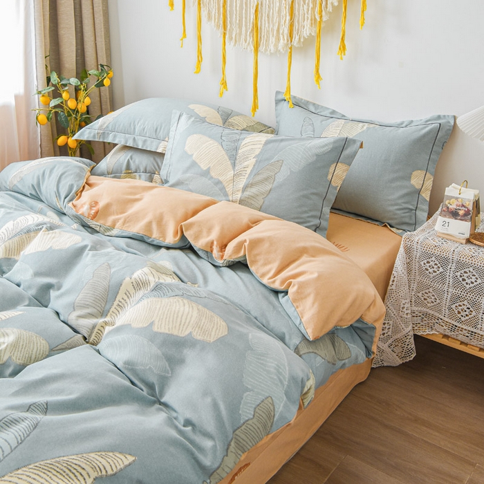 91家纺网 家纺一手货源 找家纺 艾迪尚家纺 2025新款生态全棉纯棉磨毛印花四件套 玉树