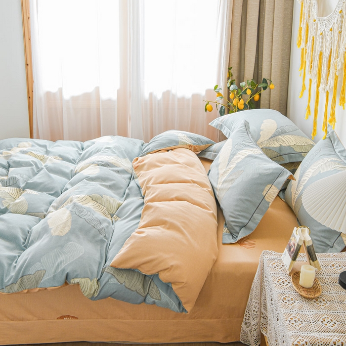 91家纺网 家纺一手货源 找家纺 艾迪尚家纺 2025新款生态全棉纯棉磨毛印花四件套 玉树