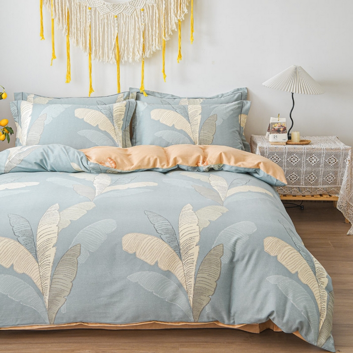 91家纺网 家纺一手货源 找家纺 艾迪尚家纺 2025新款生态全棉纯棉磨毛印花四件套 玉树