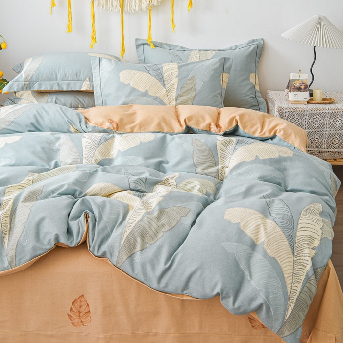 91家纺网 家纺一手货源 找家纺 艾迪尚家纺 2025新款生态全棉纯棉磨毛印花四件套 玉树