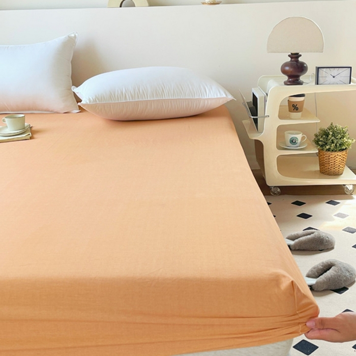 91家纺网 家纺一手货源 找家纺 艾迪尚家纺 2025新款生态全棉纯棉磨毛印花单品系列-单床笠床笠单件 宁静—米