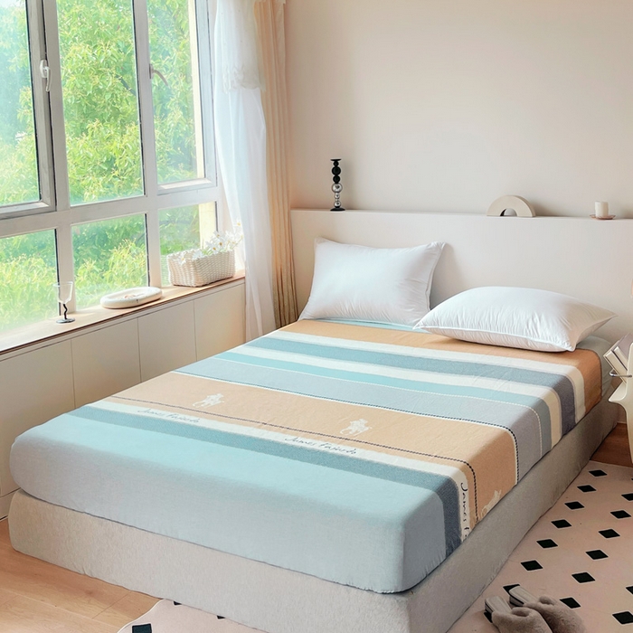 91家纺网 家纺一手货源 找家纺 艾迪尚家纺 2025新款生态全棉纯棉磨毛印花单品系列-单床笠床笠单件 普罗迪—兰