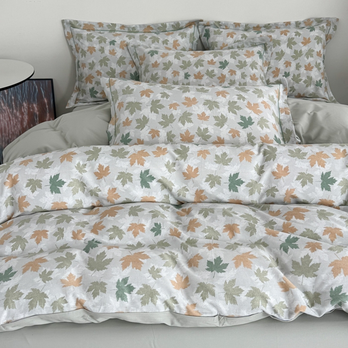 91家纺网 家纺一手货源 找家纺 艾迪尚家纺 2025新款生态全棉纯棉磨毛印花四件套 照影-绿