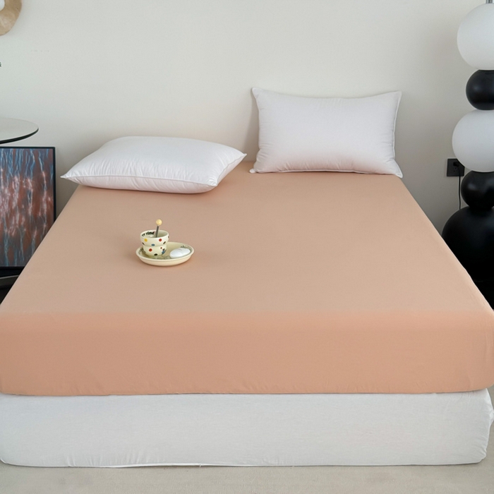 艾迪尚家纺 2025新款生态全棉纯棉磨毛印花单品系列-单床笠床笠单件 如意-桔