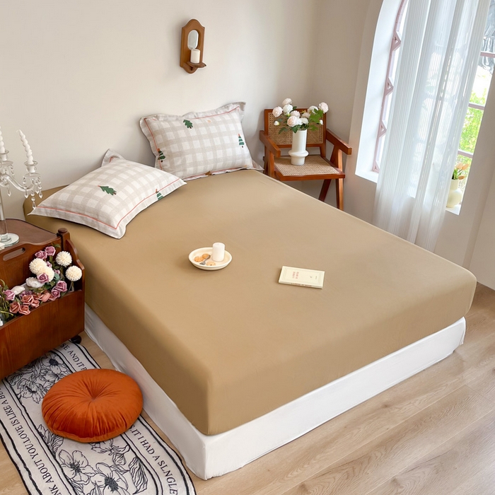 艾迪尚家纺 2025新款生态全棉纯棉磨毛印花单品系列-单床笠床笠单件 圣诞序曲