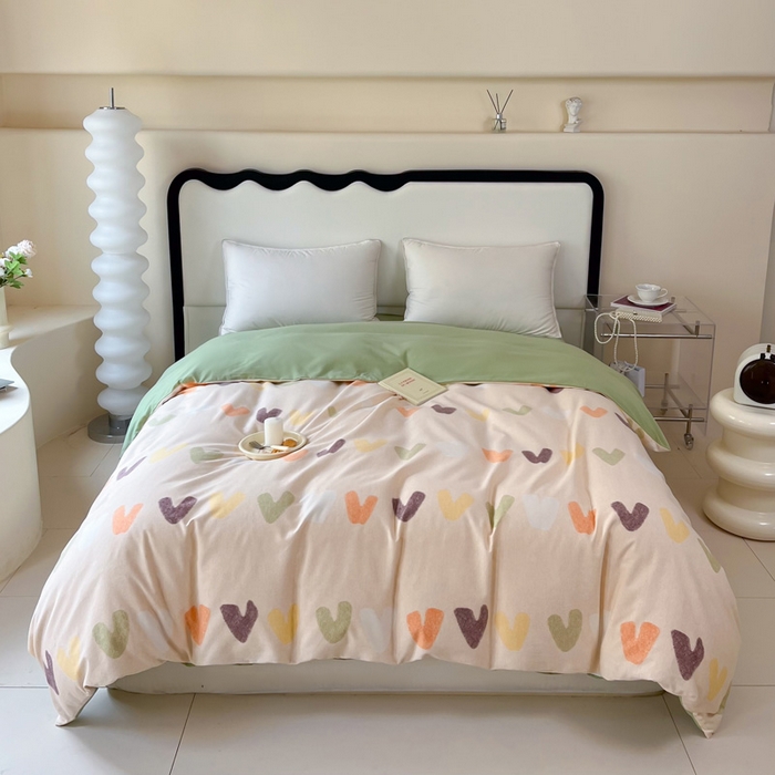 91家纺网 家纺一手货源 找家纺 艾迪尚家纺 2025新款生态全棉纯棉磨毛印花四件套 字母韵味