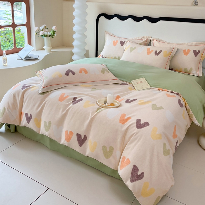 91家纺网 家纺一手货源 找家纺 艾迪尚家纺 2025新款生态全棉纯棉磨毛印花四件套 字母韵味