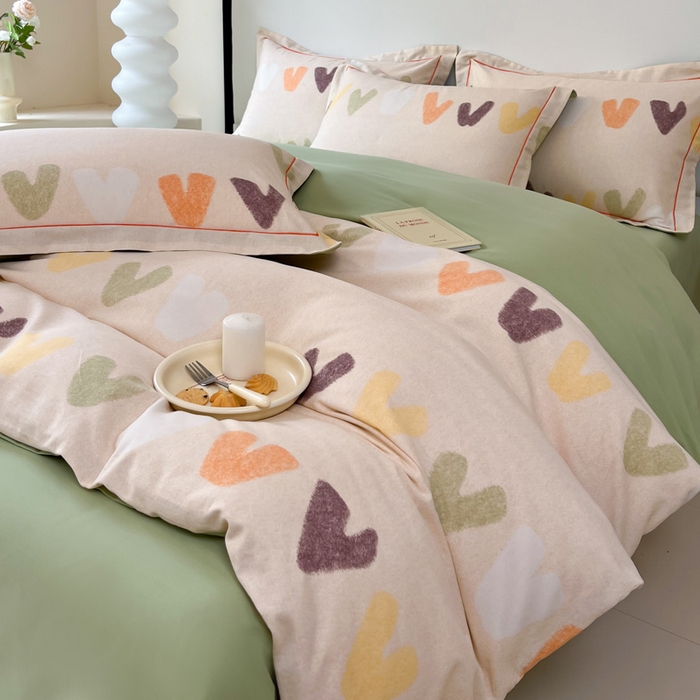 91家纺网 家纺一手货源 找家纺 艾迪尚家纺 2025新款生态全棉纯棉磨毛印花四件套 字母韵味