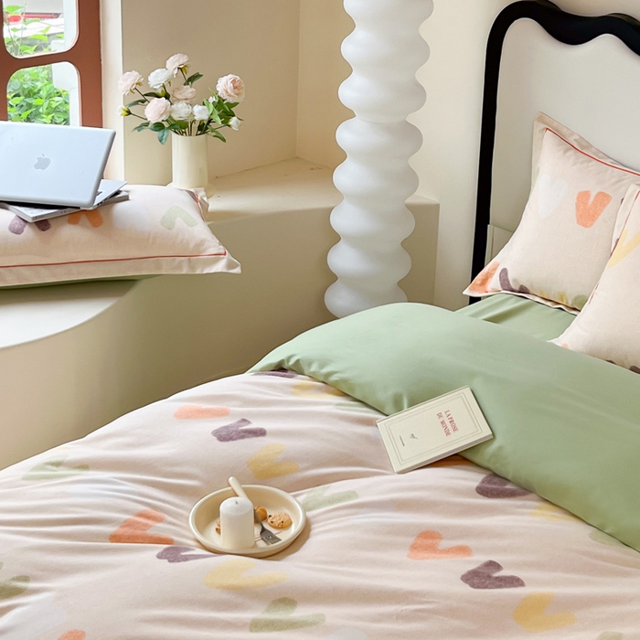 91家纺网 家纺一手货源 找家纺 艾迪尚家纺 2025新款生态全棉纯棉磨毛印花四件套 字母韵味