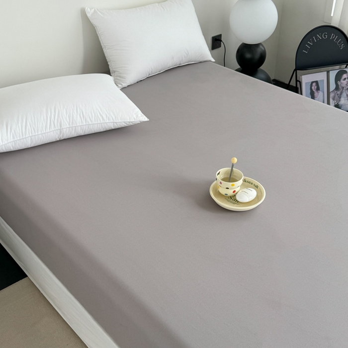 91家纺网 家纺一手货源 找家纺 艾迪尚家纺 2025新款生态全棉纯棉磨毛印花单品系列-单床笠床笠单件 时光-灰