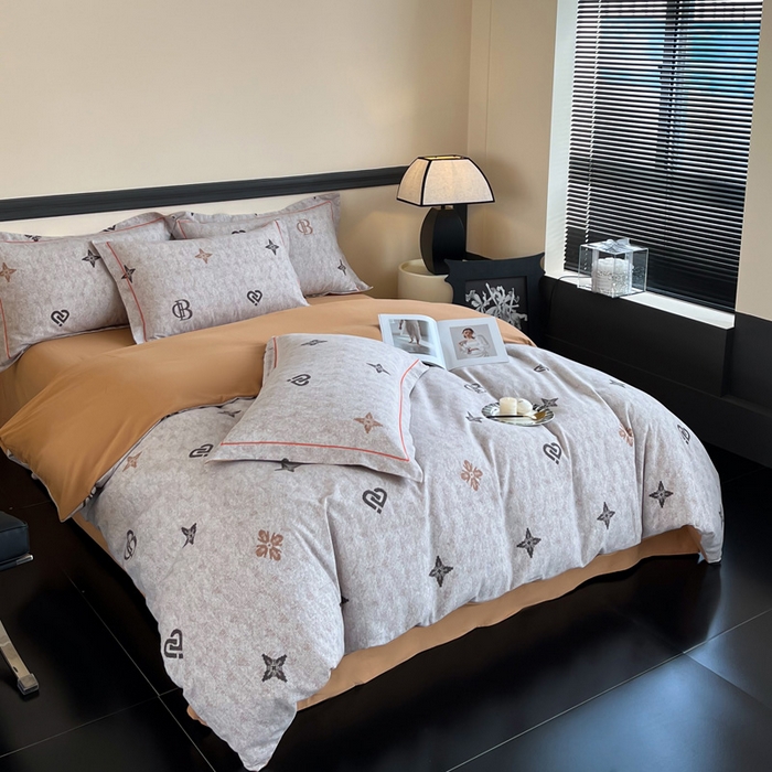 91家纺网 家纺一手货源 找家纺 艾迪尚家纺 2025新款生态全棉纯棉磨毛印花四件套 库洛