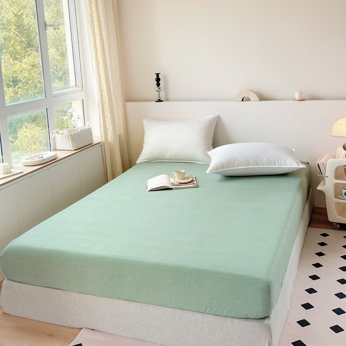 91家纺网 家纺一手货源 找家纺 艾迪尚家纺 2025新款生态全棉纯棉磨毛印花单品系列-单床笠床笠单件 叶雨婆裟