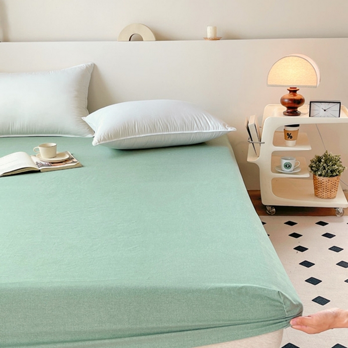 91家纺网 家纺一手货源 找家纺 艾迪尚家纺 2025新款生态全棉纯棉磨毛印花单品系列-单床笠床笠单件 叶雨婆裟