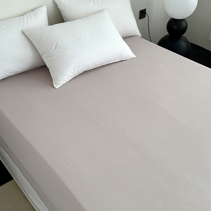 91家纺网 家纺一手货源 找家纺 艾迪尚家纺 2025新款生态全棉纯棉磨毛印花单品系列-单床笠床笠单件 樱花雪-灰