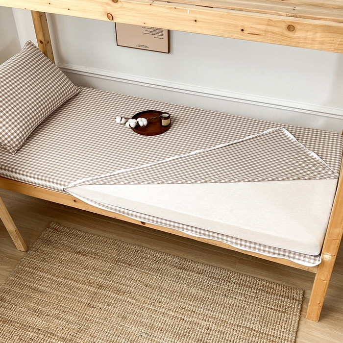 91家纺网 家纺一手货源 找家纺 九沐良品 2025新款全棉纯棉色织水洗棉学生三件套六件套大礼包 米小格