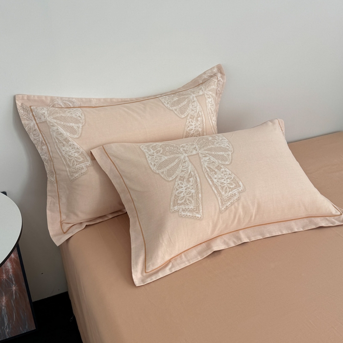 艾迪尚家纺 2025新款生态全棉纯棉磨毛印花单品系列-单枕套 福蝶-桔