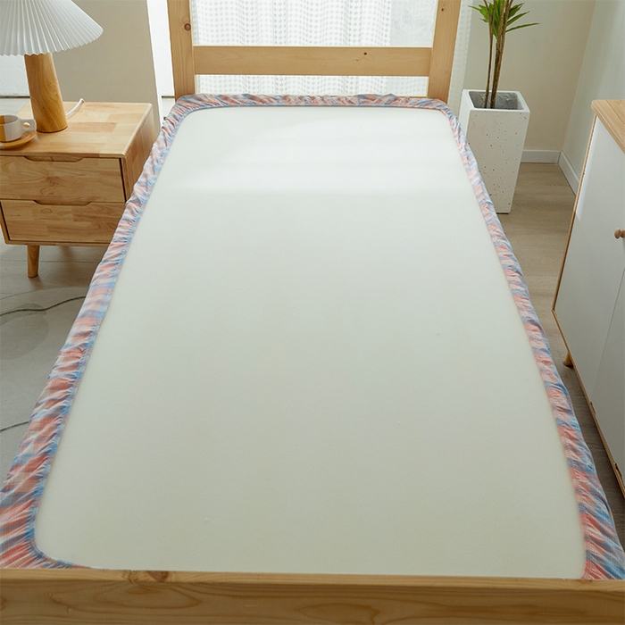 91家纺网 家纺一手货源 找家纺 九沐良品 2025新款全棉纯棉色织水洗棉学生三件套六件套大礼包 星空粉