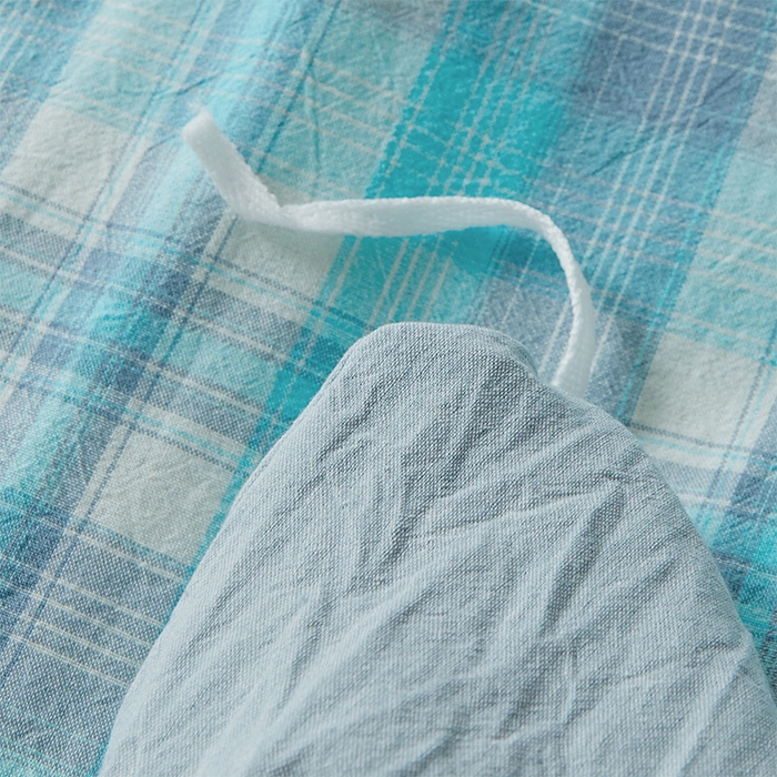 91家纺网 家纺一手货源 找家纺 九沐良品 2025新款全棉纯棉色织水洗棉学生三件套六件套大礼包 星空绿