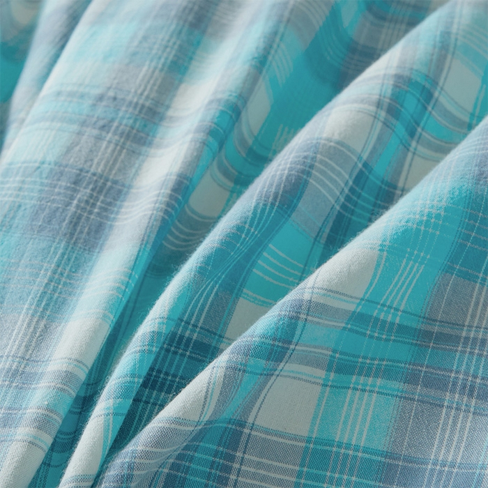 91家纺网 家纺一手货源 找家纺 九沐良品 2025新款全棉纯棉色织水洗棉学生三件套六件套大礼包 星空绿