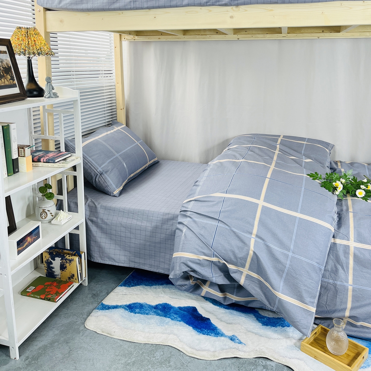 91家纺网 家纺一手货源 找家纺 （总）云梦13372全棉学生宿舍纯棉三六件套全棉三件套源头工厂常年有货