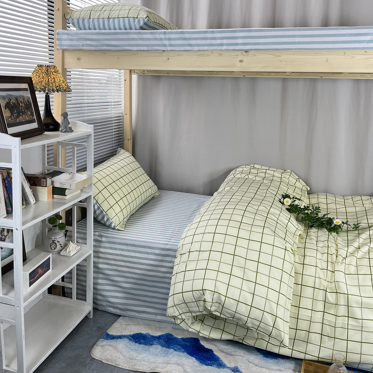 91家纺网 家纺一手货源 找家纺 （总）云梦13372全棉学生宿舍纯棉三六件套全棉三件套源头工厂常年有货