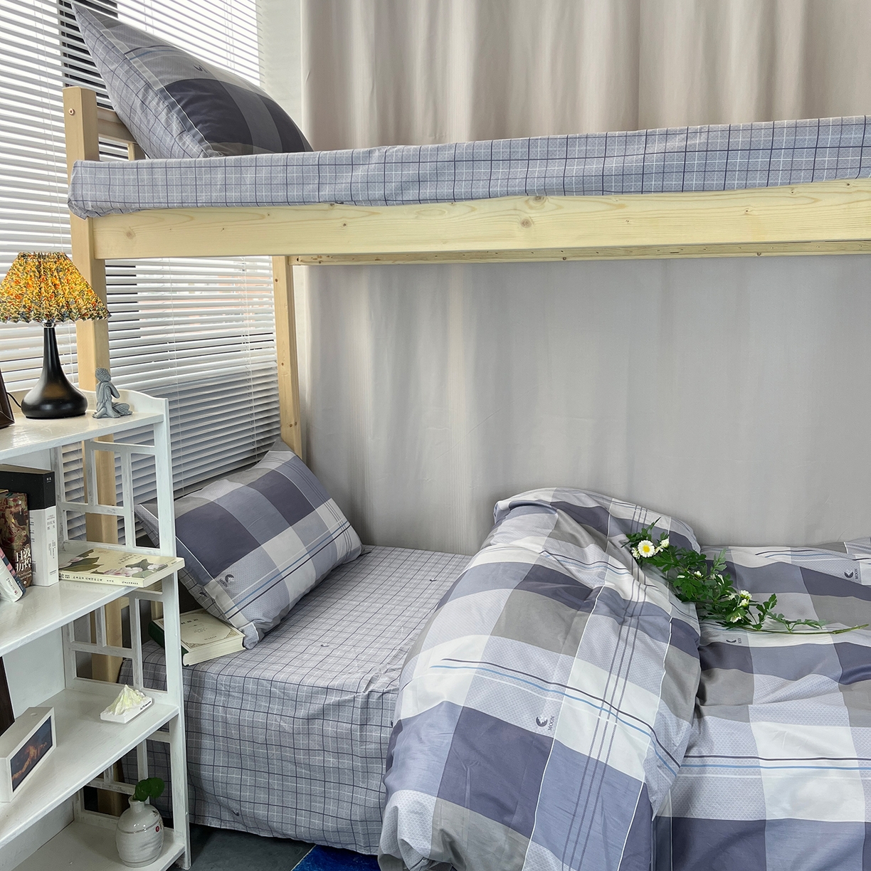 云梦2025新款全棉印花学生宿舍套件 薄荷夏夜