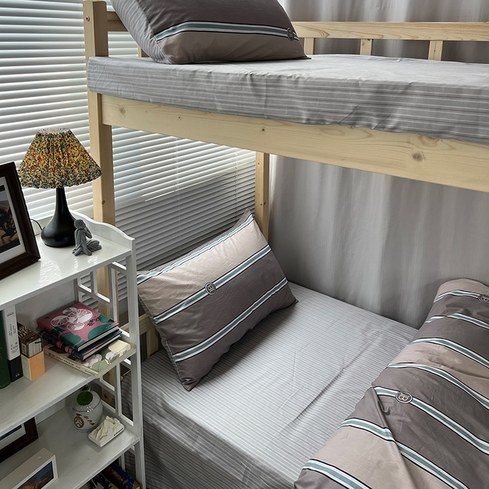 91家纺网 家纺一手货源 找家纺 云梦2025新款全棉印花学生宿舍套件 潮流前线