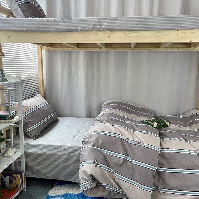 91家纺网 家纺一手货源 找家纺 云梦2025新款全棉印花学生宿舍套件 潮流前线